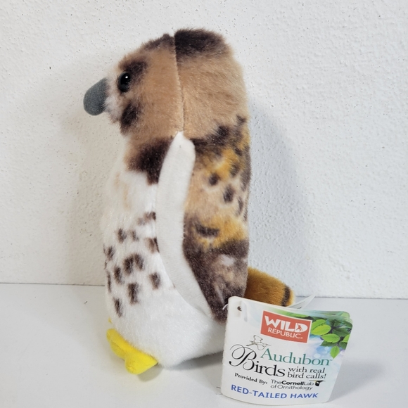 Wild Republic Audubon Birds With bird calls red tailed hawk 6" with tags - Picture 3 of 9